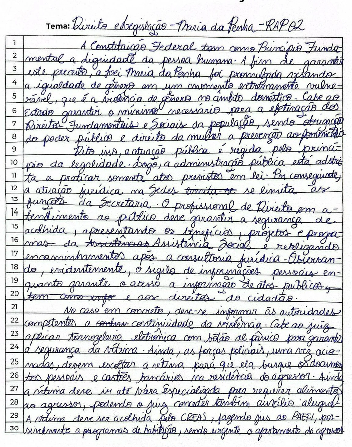 Exemplo de redação enviada antes da correção individual